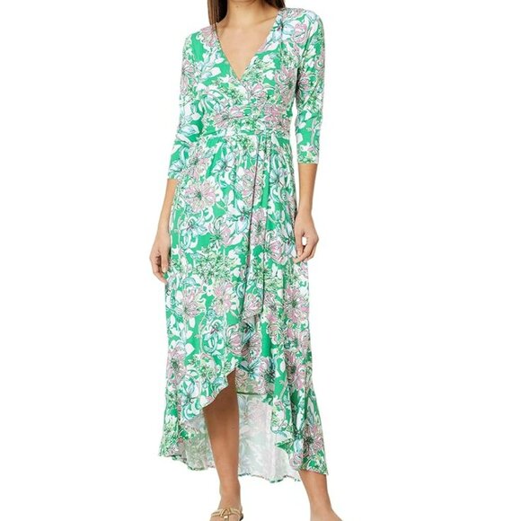 NWT Lilly Pulitzer Moana Spearmint Blossom Maxi Dress Size Medium